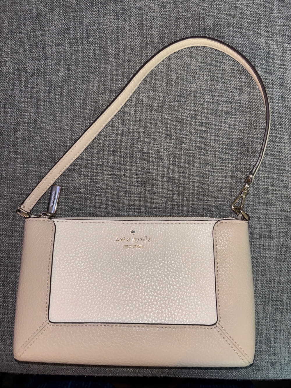 kate spade Pebbled Leather Shoulder Bag in Pale Pink
